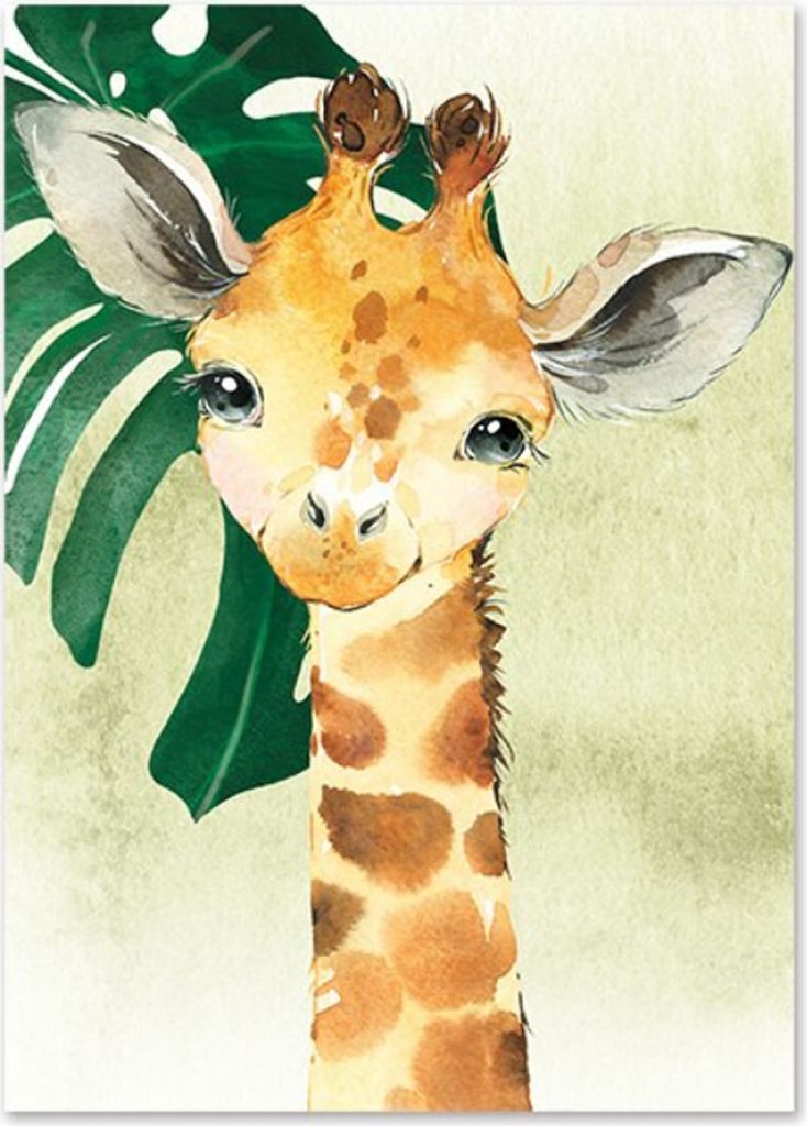 TPFLiving Kunstdruck LW-1049 (OHNE RAHMEN) Poster - Leinwand - Wandbild - Hochauflösender Giclée-Druck, langlebig und hochwertig - Tiere im Dschu...