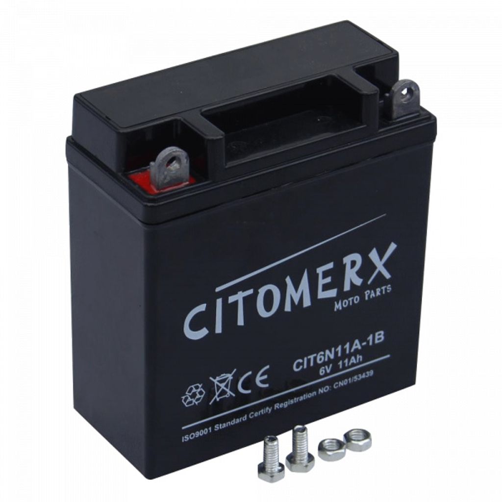 Gel-Batterie CIT 6N11A-1B, 6 V 11 Ah, Pluspol links, DIN Produktbild 