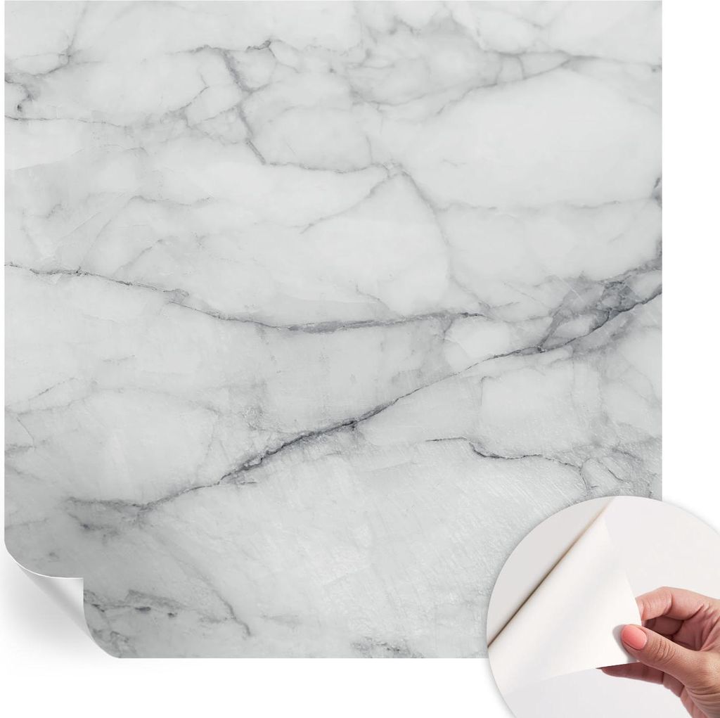 Selbstklebende Wandtapete - Dekorative Tapete für Wohnzimmer - Klebefolie für Wandbilder - Tapetenfolie für Wanddekoration - 250x250 cm - Marmor...
