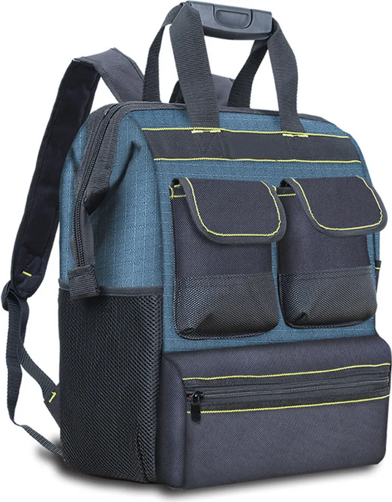 Sac porte-outils robuste à grande ouverture et compartiments en PE - 2