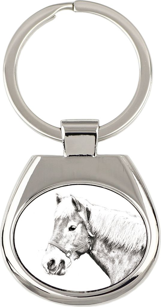 Haflinger Fohlen - Schlüsselanhänger mit Pferd, Anhänger mit Aufdruck, personalisierter Anhänger der Marke Art-Dog