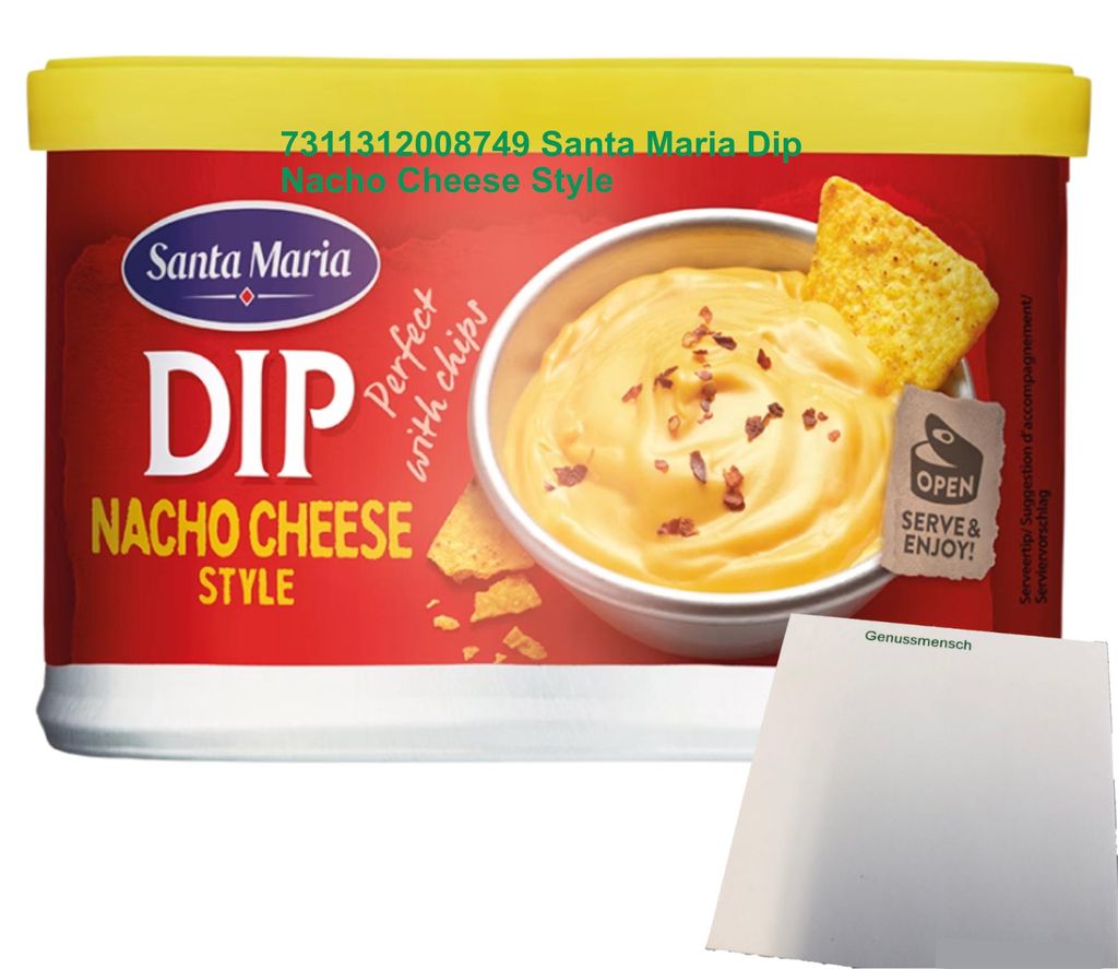 Santa Maria Dip Nacho Cheese Style (240g Dose) + usy Block Produktbild 