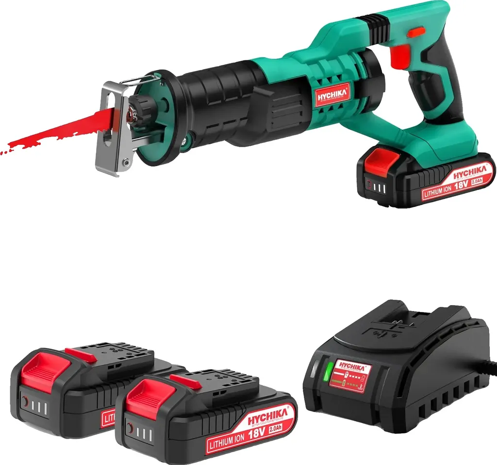 Scie sauteuse pour découpe bois et métal Karminrot, pack deux batteries
