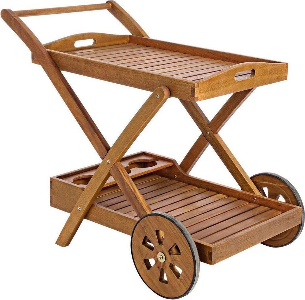 Servierwagen Noemi 89 x 56 x 76 cm Akazienholz Natur Produktbild 