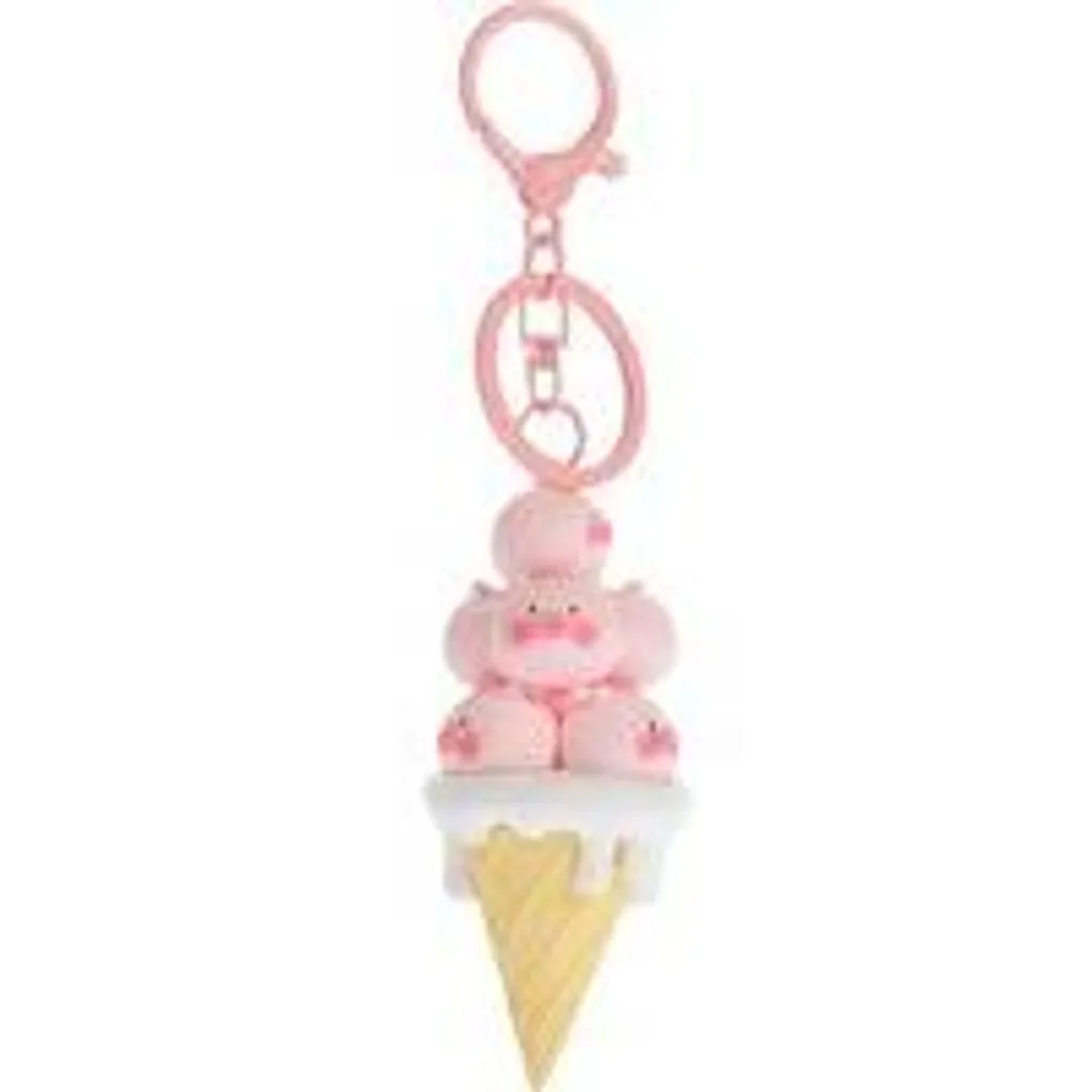 Figurine en glace décorative et robuste pour porte-clés et pendentif