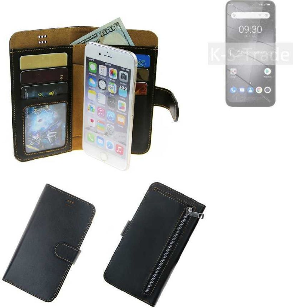 K-S-Trade Schutz Hülle kompatibel mit Gigaset GS5 Lite Klapphülle Case Phone cover Slim Handytasche Handy Hülle schwarz aus Kunstleder (1 Stk)