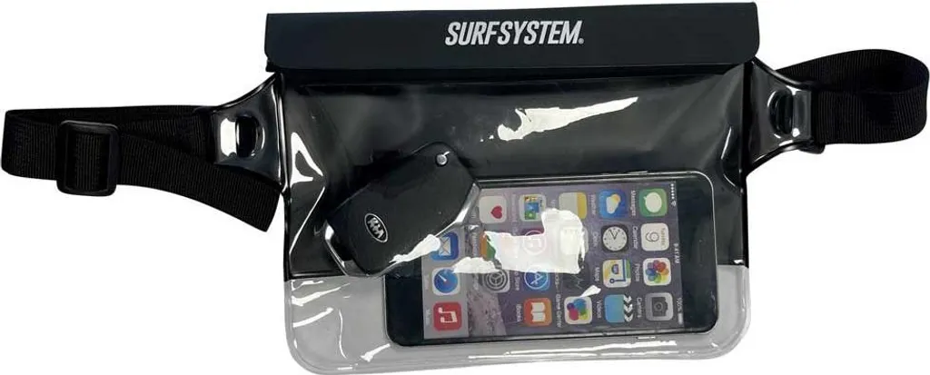 Sac banane de plage Surf System transparent pour téléphone et clés