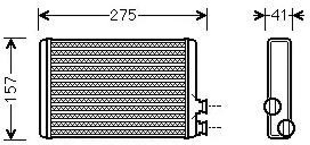 VAN WEZEL 09006305 Wärmetauscher Innenraumheizung Kühler für CITROËN C5 III Kombi (RW) C5 III (RD) C6 (TD)