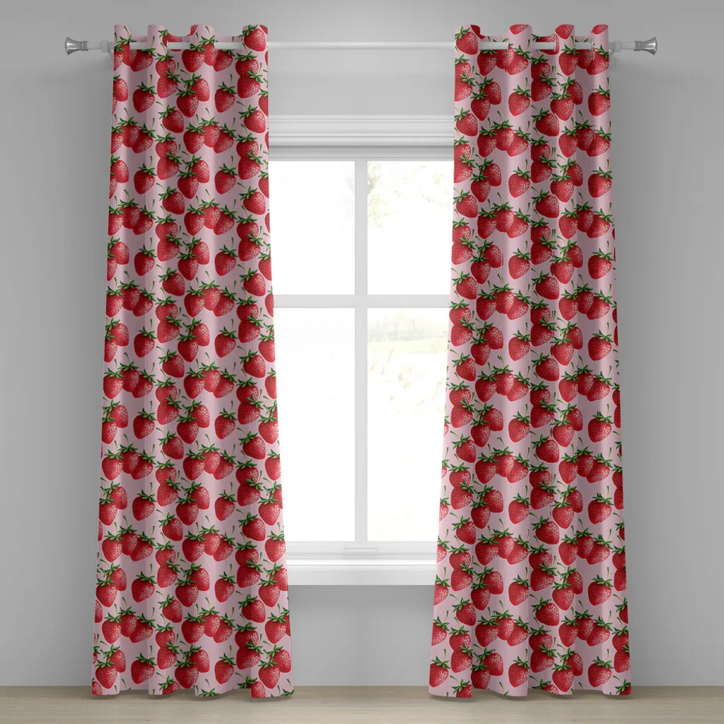 Tende Shabby Chic Fragole e Rosa | ABAKUHAUS 280x245 cm