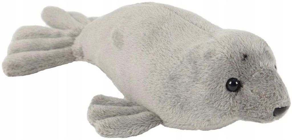 Plüschrobbe, grau, realistisch, 19 cm