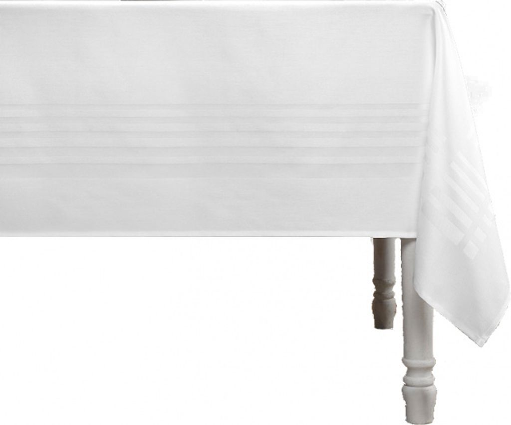 tischdecke Deauville 350x160 cm Baumwolle weiß
