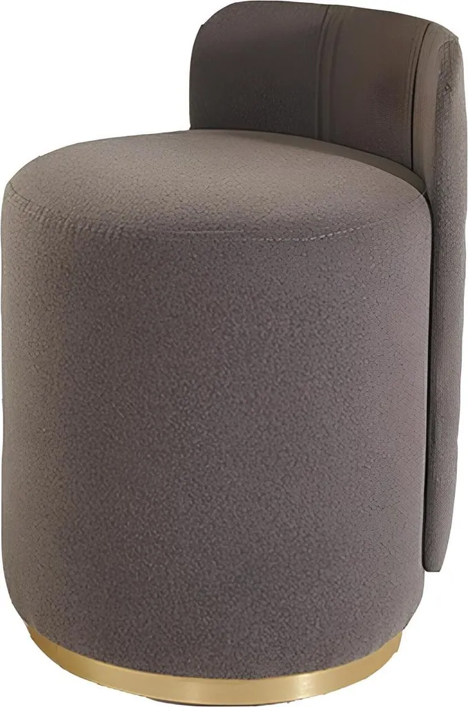 Tabouret Rond Coiffeuse Rembourré Luxe - Petit Fauteuil Gain de Place Chic