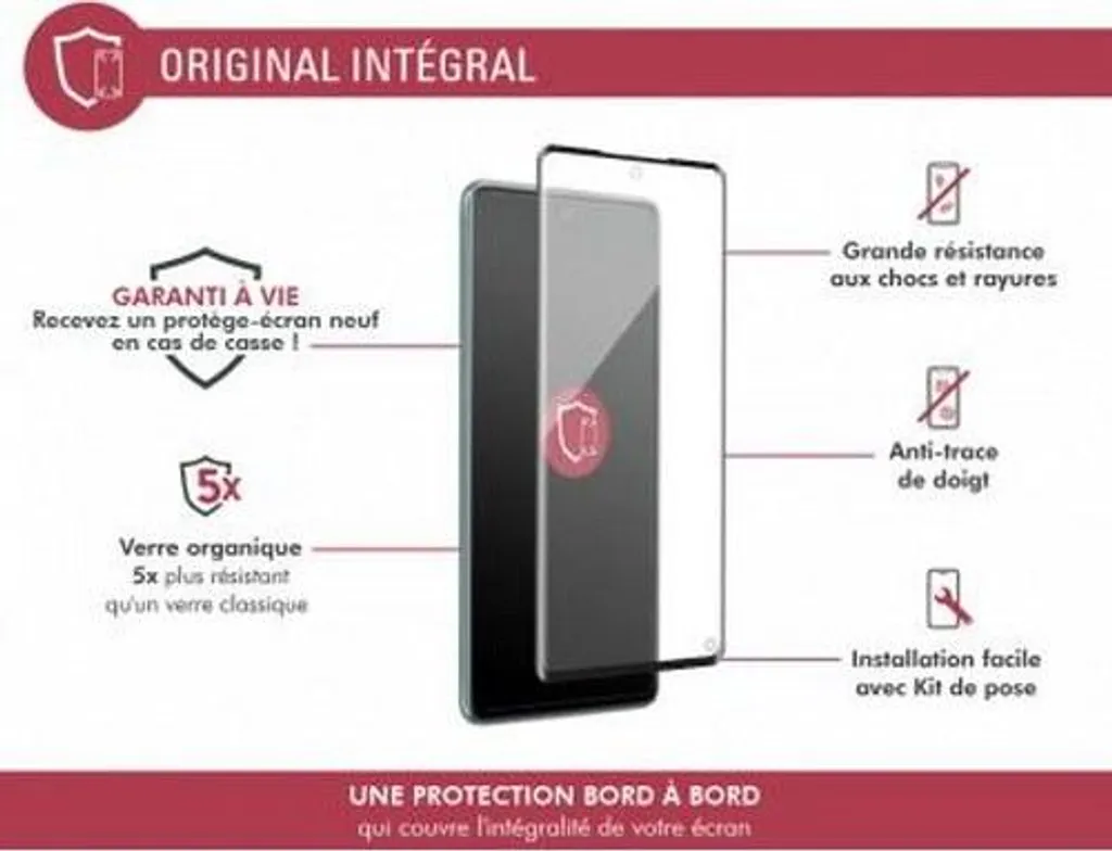 Vetro Force, pellicola organica 2.5D originale Samsung Galaxy S20FE, trasparente