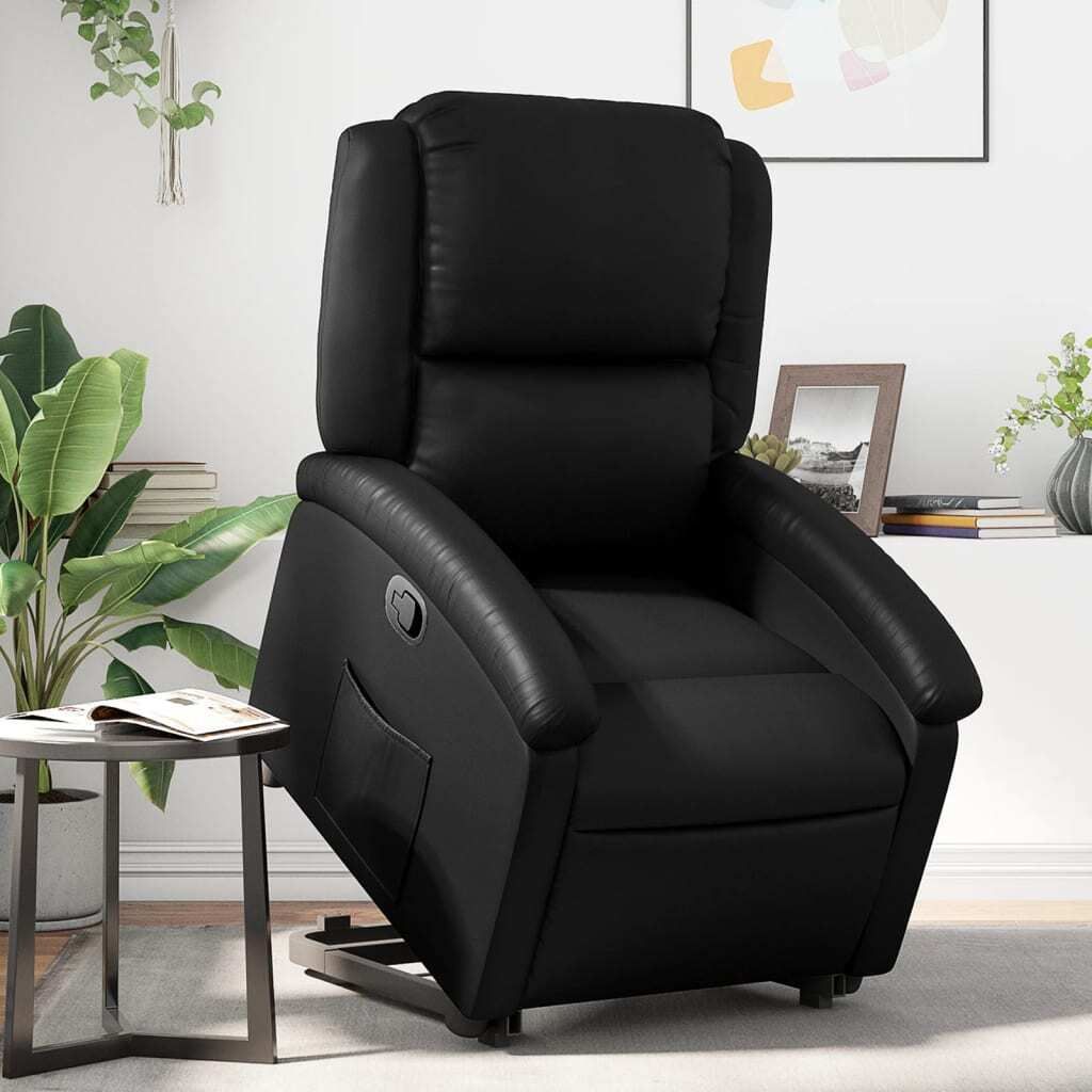 Cloris DesignMöbel Relaxsessel mit Aufstehhilfe Schwarz Kunstleder , Klassische Sessel 2024 Neu
