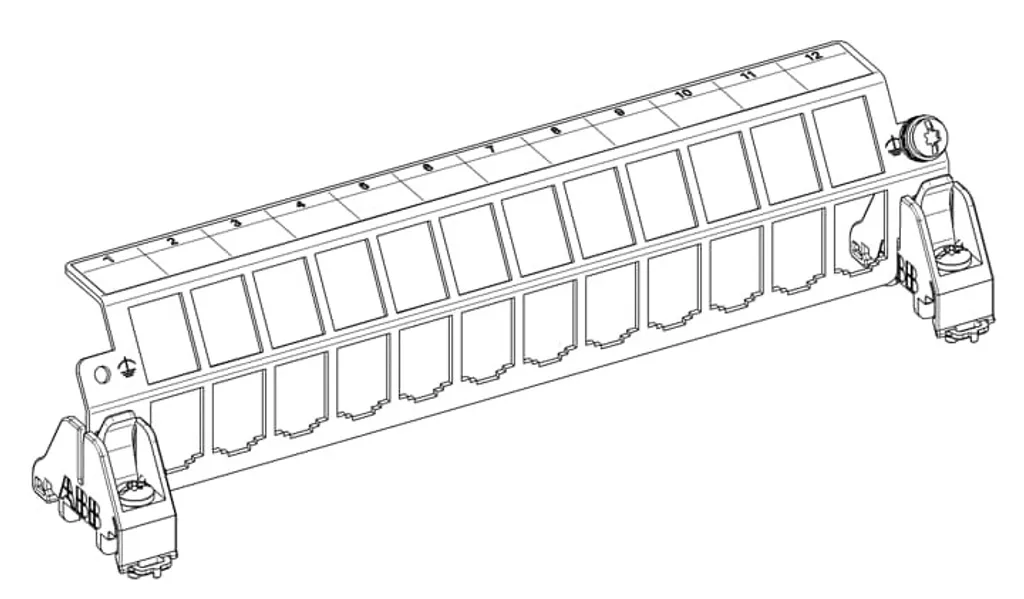 Panneau de brassage 12 modules STRIEBEL & JOHN E-Dat Keystone Rail DIN