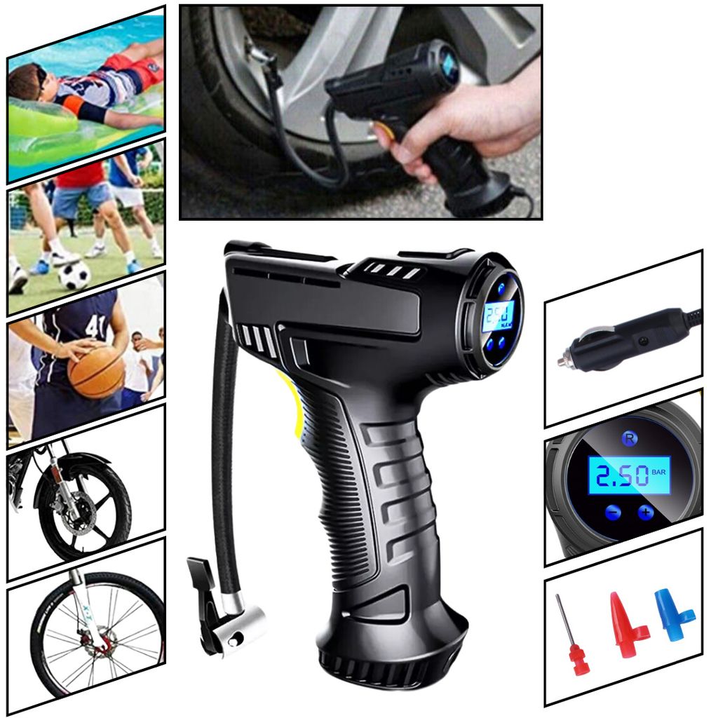 LCD Elektrische Akku Luftpumpe 150 PSI Auto Reifen Produktbild 1