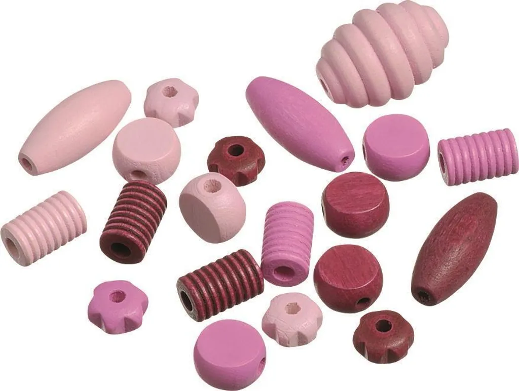 Knorr Prandell 216023424 Perles en bois mix1 rose pour loisirs créatifs