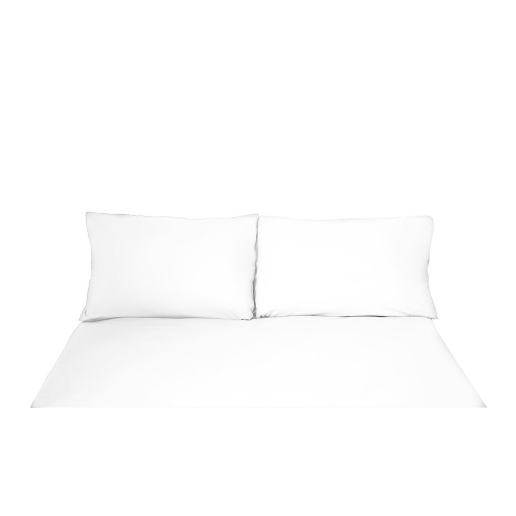 Einfarbige Bettwäschen-Sets für Einzel- und Doppelbetten, 100% Baumwolle Weiß 200x220 cm
