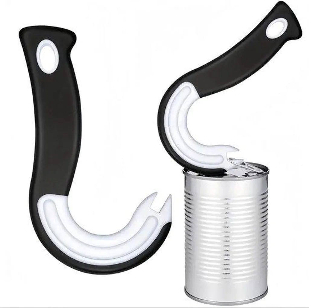 Ouvre-boîte multifonction et décapsuleur manuel - Set de 2 pièces inox
