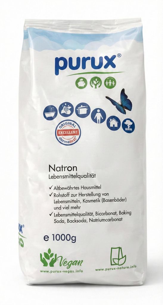 Natron Pulver 1kg – E500 ii in Lebensmittelqualität, Produktbild 