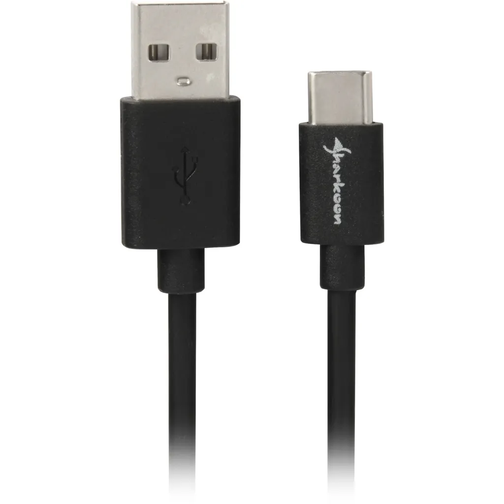Sharkoon Câble USB 2.0 Type A vers C Noir 2.0m pour Charge et Données