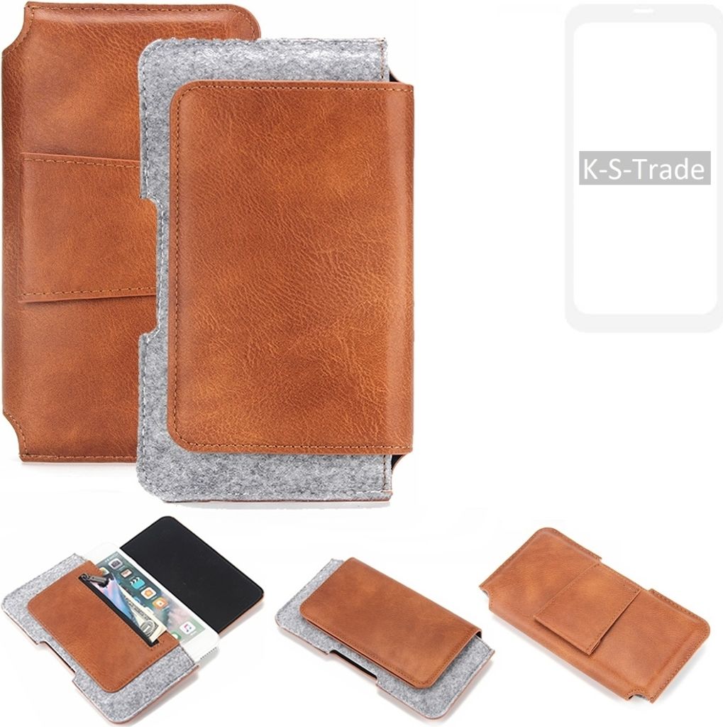 K-S-Trade Handyhülle Schutzhülle kompatibel mit LG Electronics G8X THinQ Gürteltasche Holster Gürtel Tasche Smartphone Tasche Handy Hülle Poly...