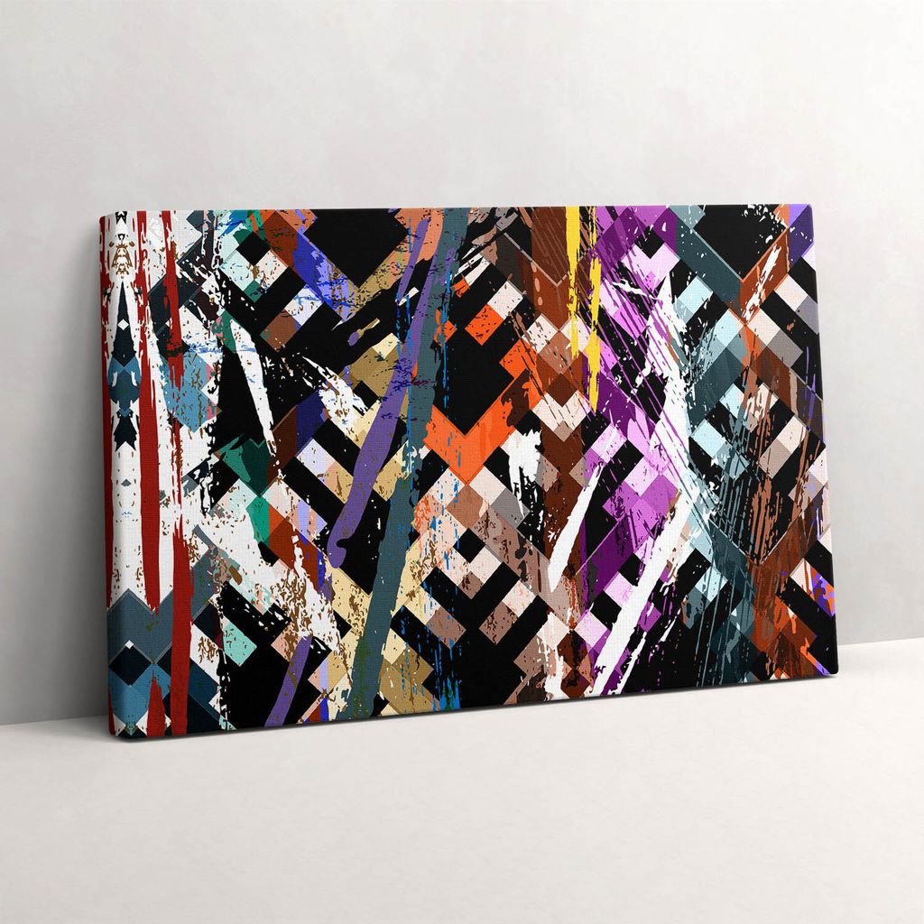 Bunte Streifen – Leinwandbild Wandbild – 60x40 cm – Leinwandbilder – Wandbilder – Schlafzimmer – Flur