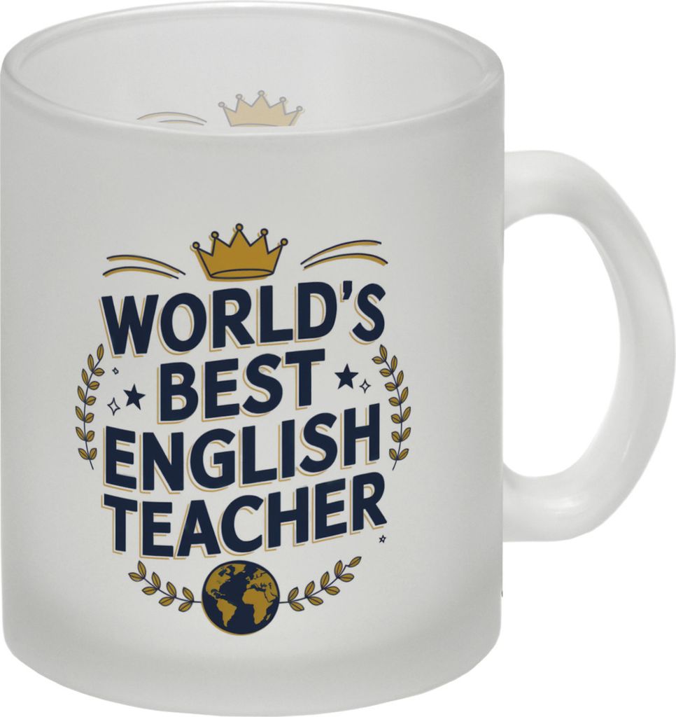 World ́s best english teacher Glas Tasse für Englischlehrer mit Spruch