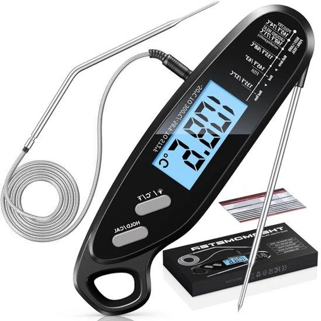 Thermomètre de cuisson à double sonde digitale pour four et barbecue Pro