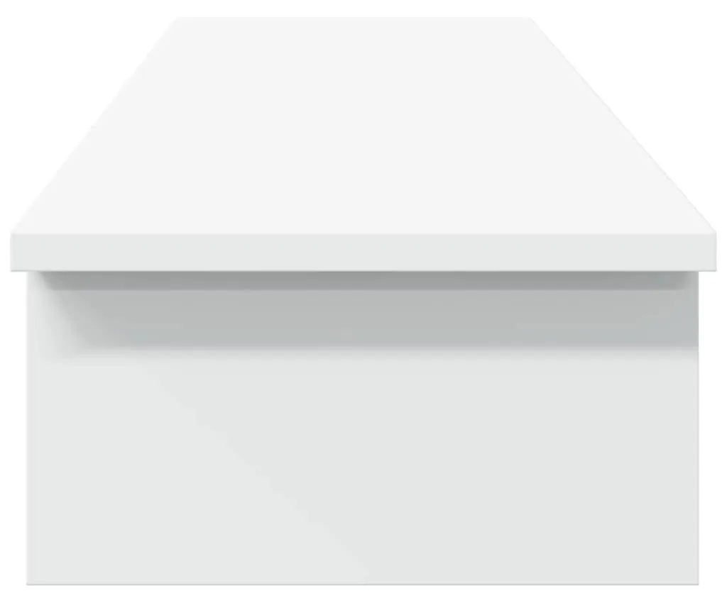 vidaXL Support d'écran Blanc 100x27x15 cm en Bois Composite Robuste