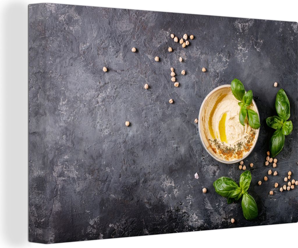 OneMillionCanvasses - Leinwandbilder - 140x90 cm, Dessert - Basilikum - Kräuter - Industriell, Wandbilder Kunstdruck Wanddekoration - Foto auf L...