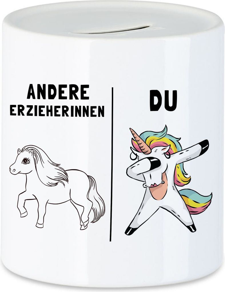 Erzieherin Spardose Kindergarten Abschied Einhorn Lustig Dankeschön & Abschiedsgeschenk Kindergarten Kita