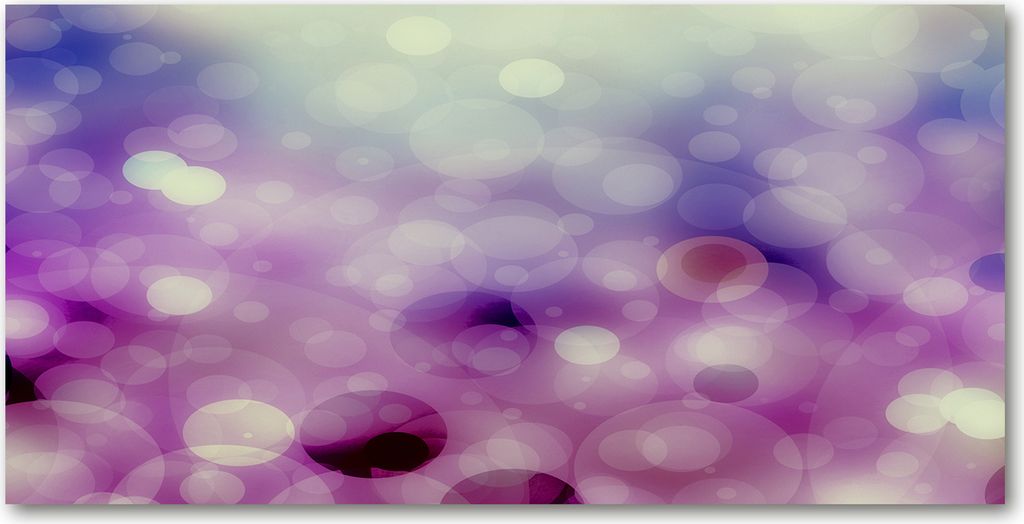 Tulup Leinwandbild - 140x70 cm - Wandkunst - Drucke auf Leinwand - Leinwanddruck - Kunst: modern & klassisch - Lila - Violette Kreise