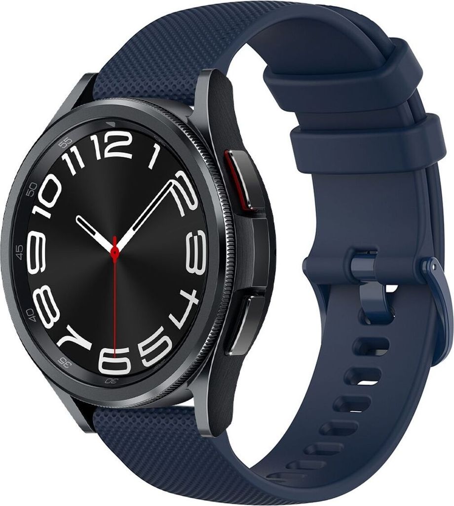 Silikon Armband 20mm Uhrenarmband, Farbe:Marineblau