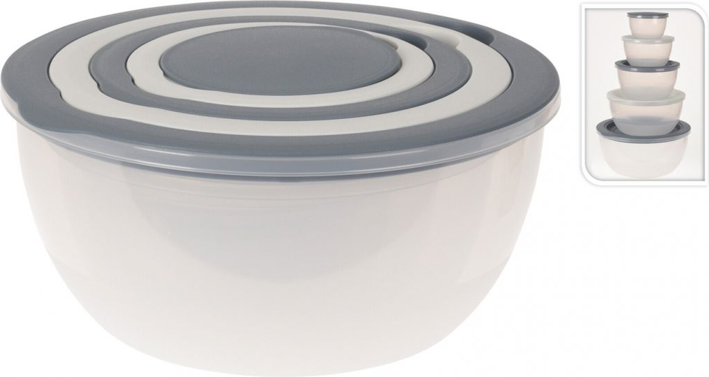 Sada 5 misek s víkem 5ks 5l/3l/1,8l/1l/0,5l Obrázek produktu 
