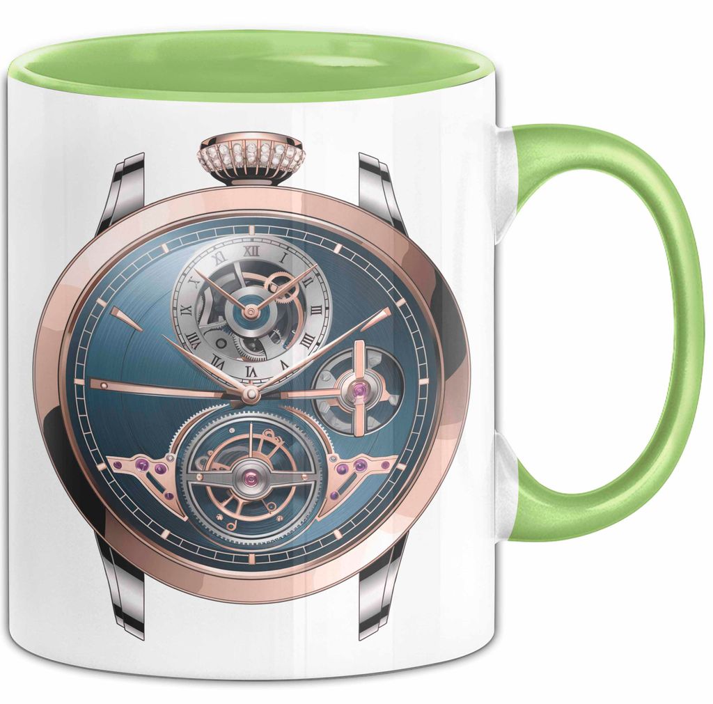 Luxusuhren Sammler Tasse Geschenkidee Zeitmesser Liebhaber (Grün)