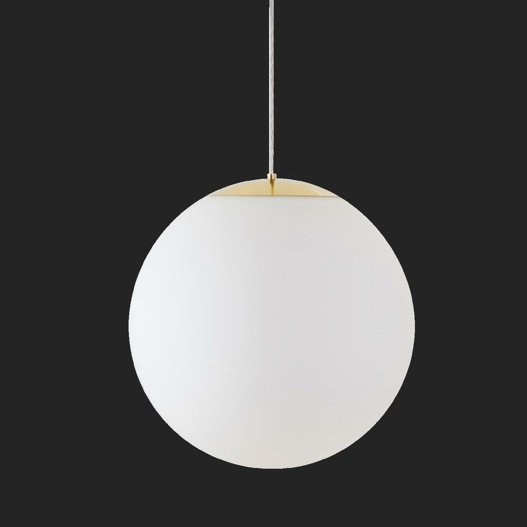 OSMONT ADR72612 ADRIA S4 HP Hängeleuchte aus poliertem Messing/Weiß, Schutzart IP40, 4000 K, 58 W LED-Notbeleuchtung, kombiniert, 3 Stunden