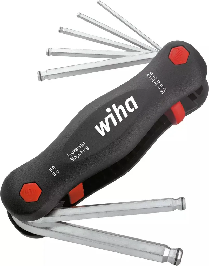 Wiha Multitool PocketStar® testa sferica esagonale MagicRing® 7 pezzi in blister (23033)
