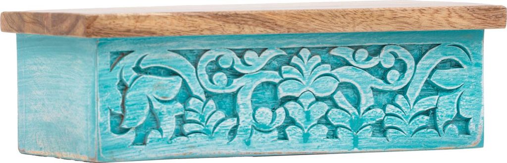 Wandboard Santa Cruz 33cm Massivholz Wandregal blau