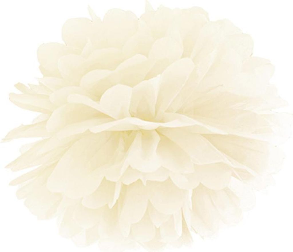 Pompom creme aus Seidenpapier, Ø 25cm Produktbild 
