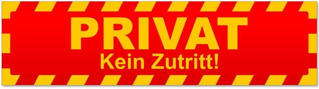Kiwistar - Autoaufkleber - Rot - 45 x 12 cm - Privat kein Zutritt gestreift - Hinweis Aufkleber Sticker für Auto, Kfz, Fahrrad, PKW, LKW