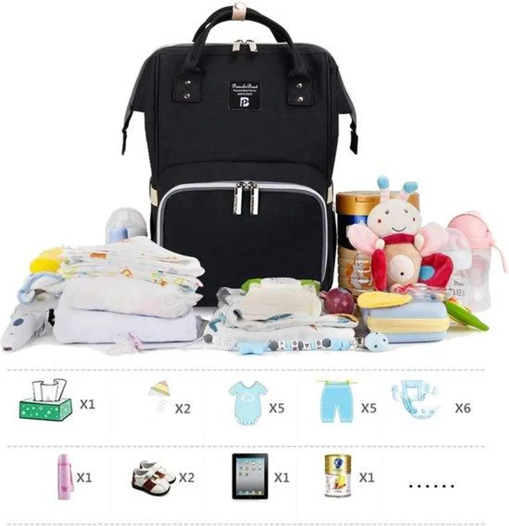 Grand sac à dos pour bébé à grande capacité pour transporter les couches