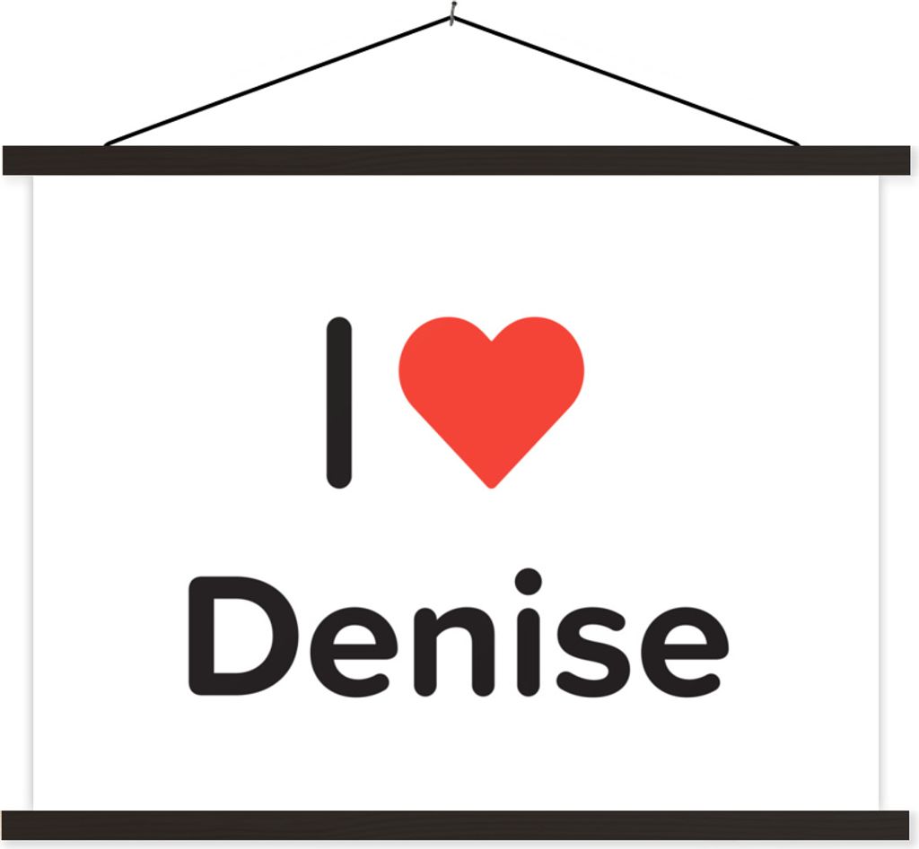 MuchoWow Textilposter Ich liebe - Denise - Girl 40x30 cm mit schwarzem Rahmen - Dekorationen