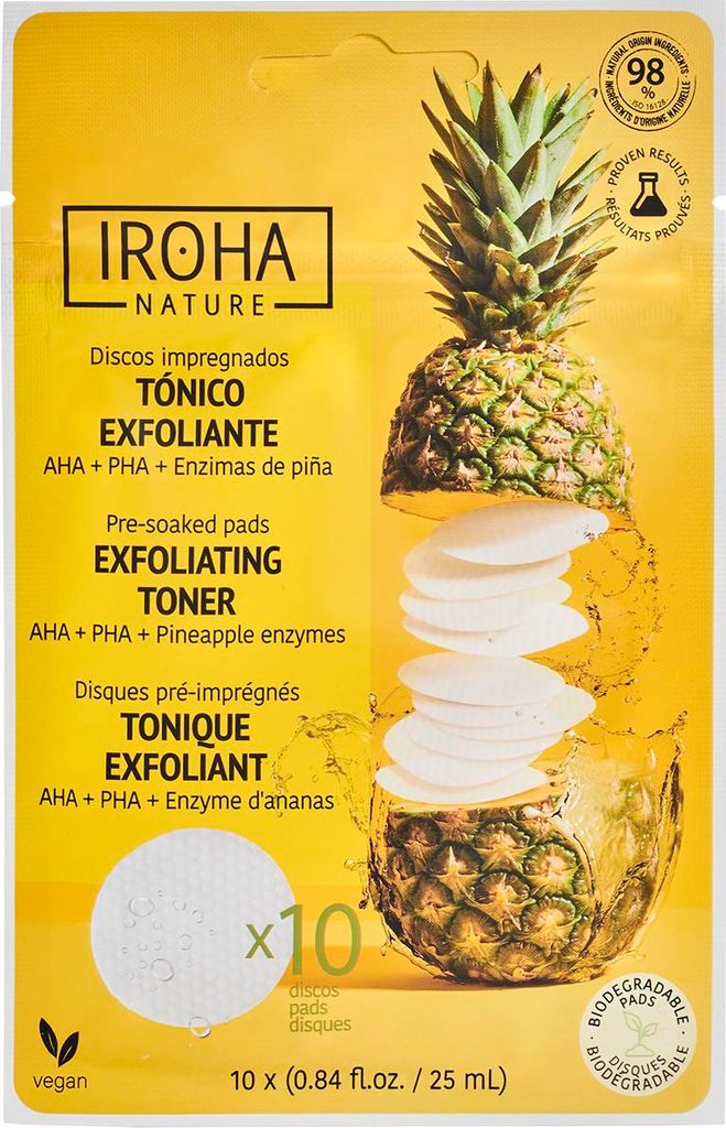 Iroha Nature Exfoliating Toner Pre-Soaked Pads 10 U Produktbild 