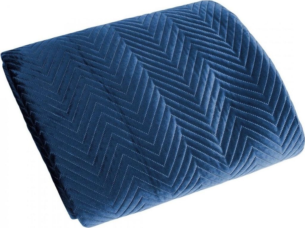 Eurofirany Tagesdecke 200 x 220 cm dunkelblau Polyester