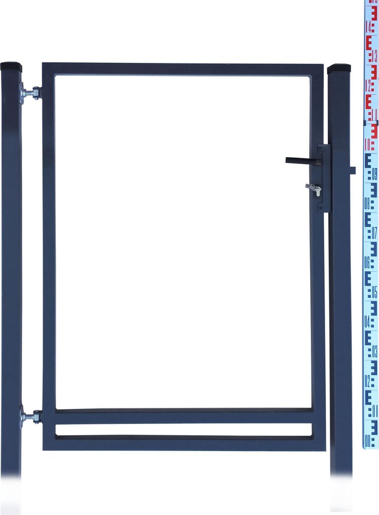 Gartentor - Rahmen für Zaunlatten und Paneele 130 cm Graphit RAL7016 + PFOSTEN | Zaunlatten