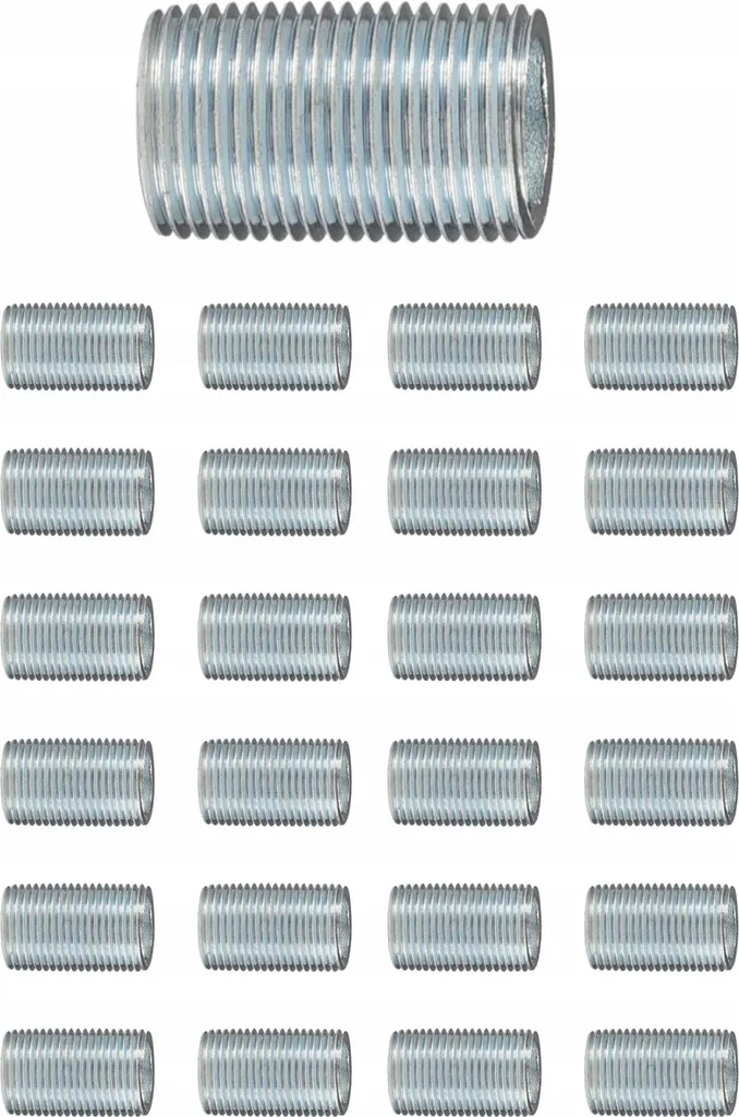 Set 25 Nippli Filettati M10x20mm - Ricambi per Illuminazione LED