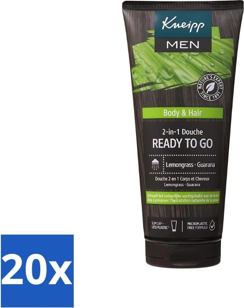 Kneipp Duschgel Men 2in1 Ready to Go 200 ml - Vorteilspack - 20 Stücke