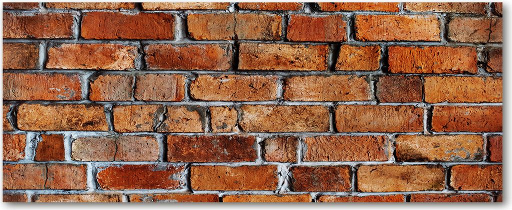 Tulup Leinwandbild - 125x50 cm - Wandkunst - Drucke auf Leinwand - Leinwanddruck - Sonstige - Braun - Backsteinmauer