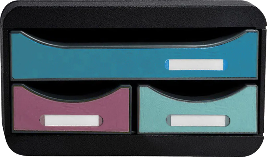 Rangement bureau pour documents A4 : Module Exacompta 3 tiroirs Skandi